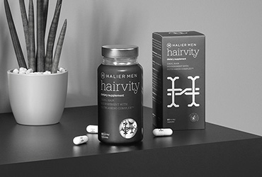 Nutricosmetic for men. It strengthens hair, accelerates its growth and averts hair loss.
